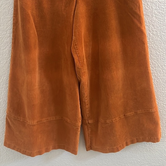 Hagit Tassa Vintage Hippie Style Corduroy Crop Wide Leg Pants Size 8 - Picture 5 of 7